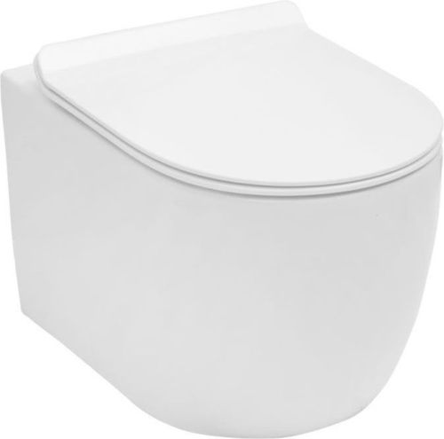 Чаша унитаза подвесная Aquanet Cetus CETUS-W цвет белый без сиденья безободковая каскадный смыв