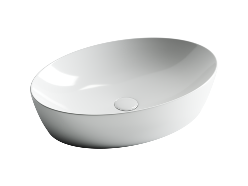 Раковина из сантехнического фарфора Ceramica Nova ELEMENT CN5018 60х40 накладная цвет белый без отверстий под смеситель