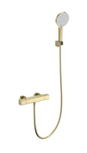 Смеситель для душа Wonzon & Woghand Stay WW-B2016-A-BG настенный золото с термостатом