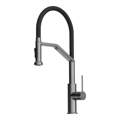 Смеситель для кухни Omoikiri Makkari 2 Plus-SB 4994497 на мойку вороненая сталь