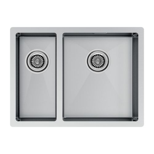 Кухонная мойка Paulmark GERBERG 59/2S UNI PM225944-BSR 35х40 цвет серый поверхность брашированная