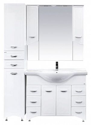 Шкаф-пенал Misty Дрея Э-Дре05035-01СЛ 40х190 напольный цвет белый - фото 2