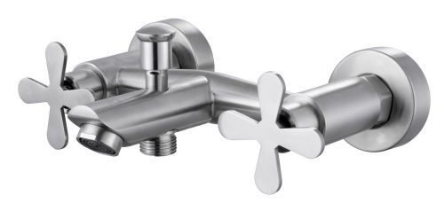 Смеситель для ванны и душа Fmark FS8504 настенный сатин