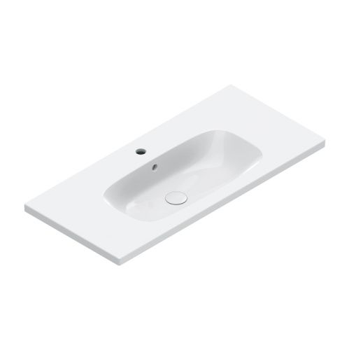 Раковина керамическая Catalano Alvea 621011001 100 см подвесная цвет белый 1 отверстие под смеситель