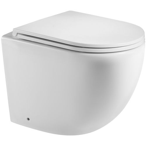 Унитаз приставной WeltWasser 10000003738 белый с сиденьем микролифт безободковый душевой смыв