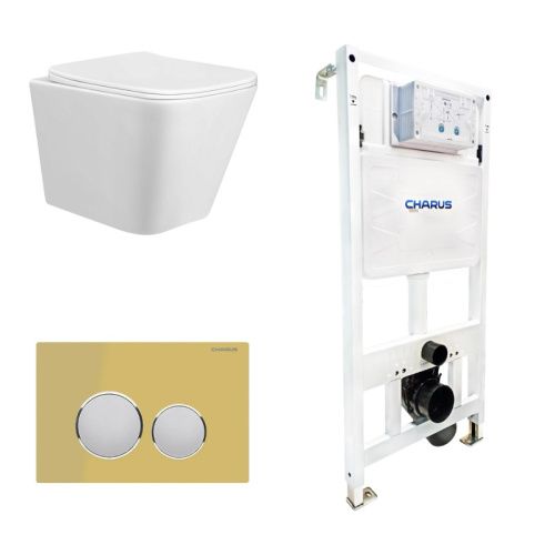 Сет унитаз + инсталляция + кнопка CC.300.80.01+FP.330.YELLOW.10+CR25200