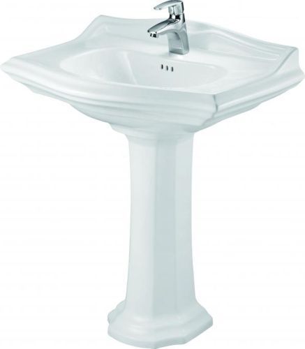 Раковина керамическая Creo Ceramique DIJON DI3000+DI3010 80х60 встраиваемая цвет белый 1 отверстие под смеситель