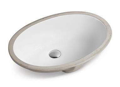 Раковина из сантехнического фаянса CeramaLux 561 60х40 встраиваемая цвет белый без отверстий под смеситель - фото 2