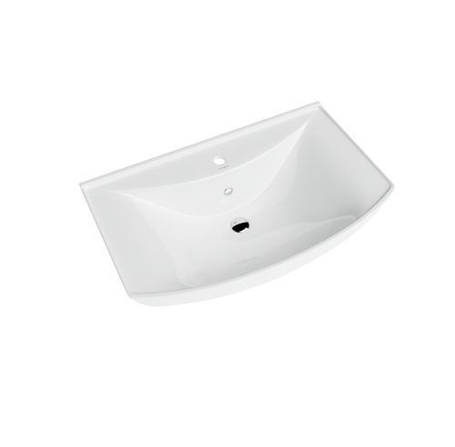 Раковина из сантехнического фарфора Kirovit Стиль Вн Крв30 70х40 накладная цвет белый