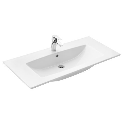 Раковина из сантехнического фарфора Santek Элина WH501627 100х50 накладная цвет белый