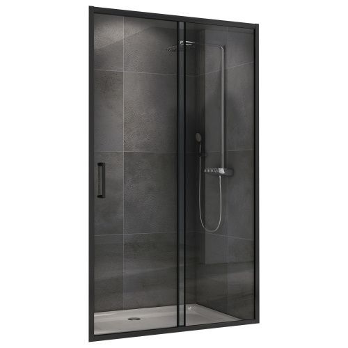 Душевая дверь Abber Schwarzer Diamant AG30150B5 150х190 стекло прозрачное профиль черный