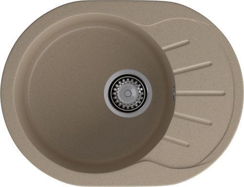 Кухонная мойка Granfest Rondo R-580L песочный 60х45 цвет бежевый поверхность матовая