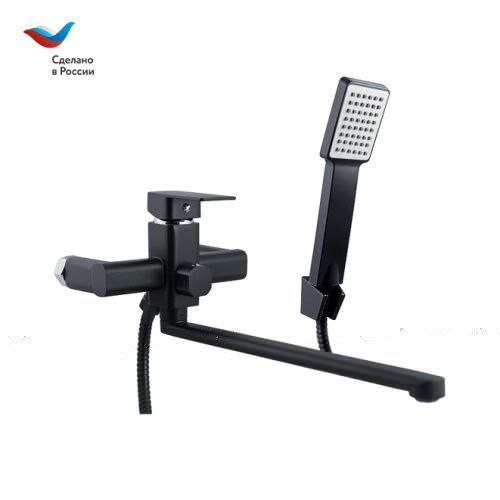 Смеситель для ванны Славен Коттедж СЛ-ОД-Н3Ч настенный черный