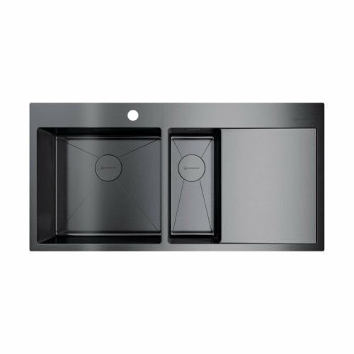 Кухонная мойка Omoikiri Akisame 4973103 100х50 цвет вороненая сталь поверхность полированная