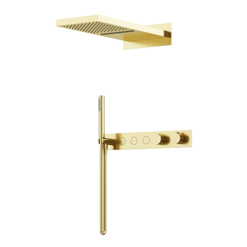 Душевая система Sancos Linn SC9023BG встраиваемая в стену цвет золото с термостатом