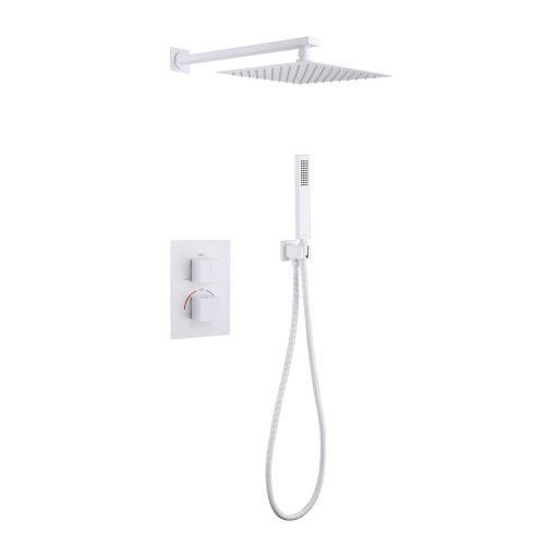 Душевая система Abber AF8251W встраиваемая в стену цвет белый с термостатом