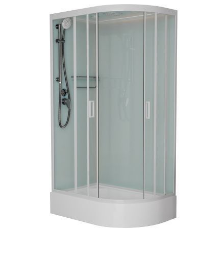 Душевая кабина Frank 127009 120х80 асимметричная с крышей ориентация левая