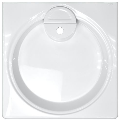 Раковина из искусственного камня Azario Lindi CS00078504 60х60 подвесная цвет белый 1 отверстие под смеситель