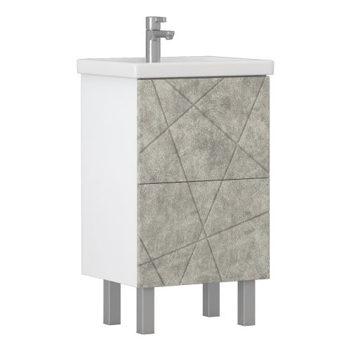 Тумба под раковину Vigo Geometry tn.bsf.GEO.FOS.50.2Y бетон 50х40 напольная цвет серый