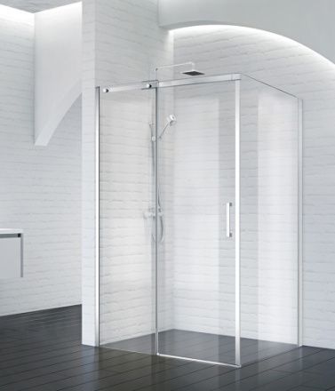 Душевой уголок BelBagno ACQUA ACQUA-AH-1-140/80-C-Cr 140х80 стекло прозрачное профиль хром без поддона