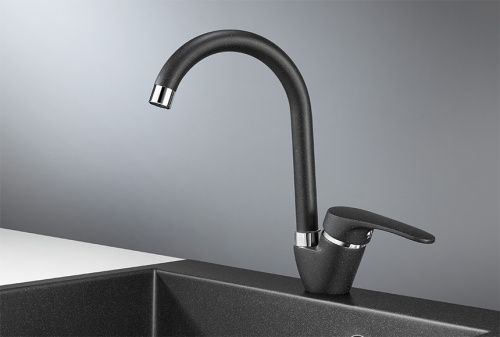 Смеситель для кухни Granula 1024, ЧЁРНЫЙ на мойку черный