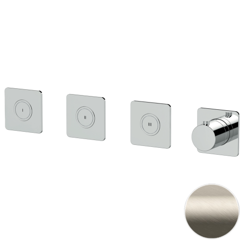 Смеситель для душа Remer X Style X99QD3PKBXV встраиваемый в стену нержавеющая сталь с термостатом