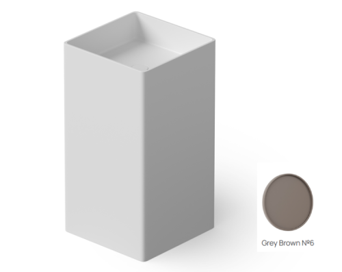 Раковина из искусственного камня Dea Design Pedestal Basin DD2017 450 6 50х50 напольная цвет коричневый без отверстий под смеситель