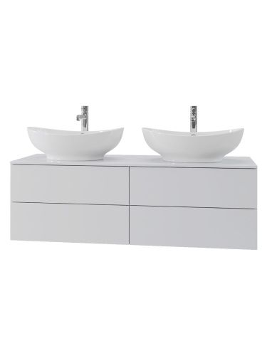 Тумба с раковиной Orange Otto Ot-130TuMDF+G56 130х50 подвесная цвет белый