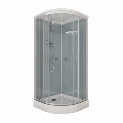 Душевая кабина Тритон Прайм-Сатин Щ0000071581 90х90 четверть круга с крышей ориентация универсальная