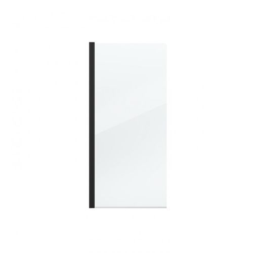 Душевая шторка на ванну Bravat Alfa BG070.1501BM 70х150 стекло прозрачное профиль черный ориентация универсальная