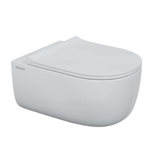 Унитаз подвесной Berges Ego xl 82138 белый с сиденьем микролифт безободковый каскадный смыв