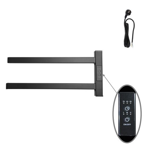 Полотенцесушитель электрический Маргроид Cook профильный Cook-1840-1081-9005R 40х20 черный