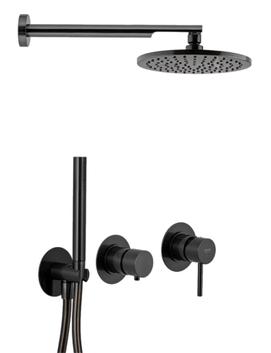 Душевая система Remer X Style X96S02OCFP встраиваемая в стену цвет серый