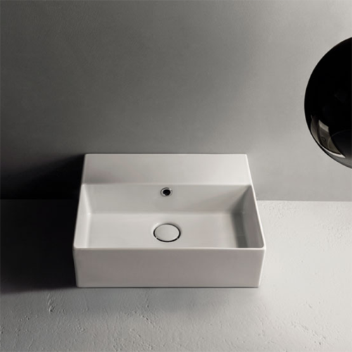 Раковина керамическая Globo Incantho IN046.BI*0 50 см накладная цвет белый без отверстий под смеситель