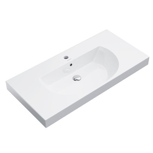 Раковина керамическая Kerama Marazzi BUNGIORNO BG.wb.100 100х50 подвесная цвет белый 1 отверстие под смеситель