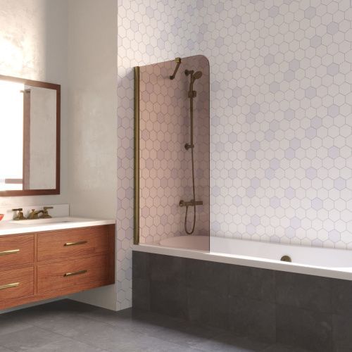 Душевая шторка на ванну Vegas-Glass EV LUX ST EV LUX ST 76 05 05 L 75х150 стекло тонированное профиль бронза ориентация левая