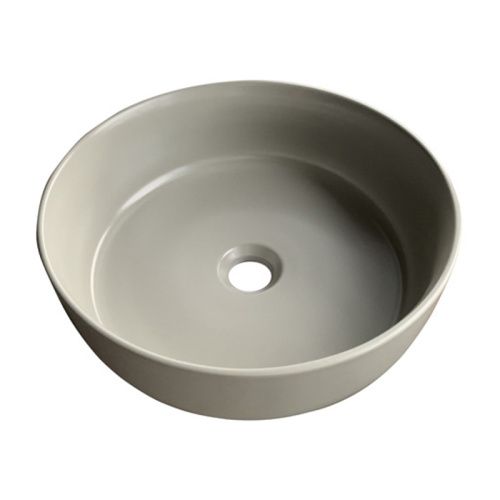 Раковина из сантехнического фаянса Azario XML4003-2-U10 40х40 накладная цвет серый без отверстий под смеситель