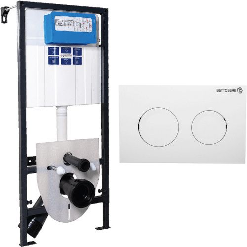 Инсталляция Bettoserb Sava Fix Slim SET40006486G с клавишей смыва BETTOSERB белый глянцевый BRICKS