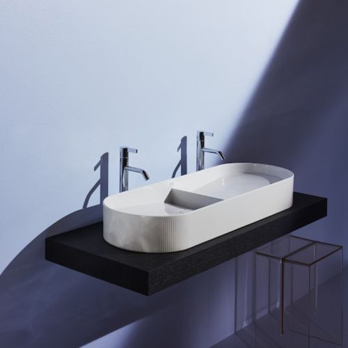 Раковина керамическая Laufen Sonar 8.1234.9.000.112.1 100х40 накладная цвет белый без отверстий под смеситель