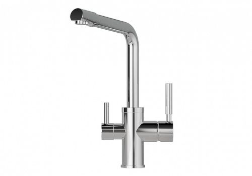 Смеситель для кухни Granula 2015 Хром+АКС-002 на мойку хром/серый