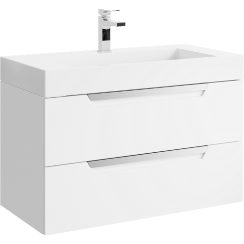 Тумба под раковину Aqwella Y CUB0109W 90х40 подвесная цвет белый