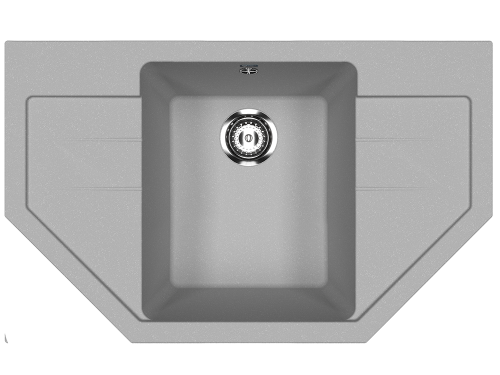 Кухонная мойка Ulgran Classic U-609-342 80х50 цвет серый