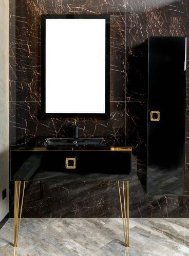 Консоль под раковину Armadi Art Lucido 770-080-B 84х55х30 подвесная цвет черный