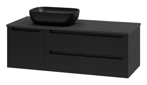 Тумба под раковину Brevita Cargo CAR-01120-021П2Я 120х50 подвесная цвет черный