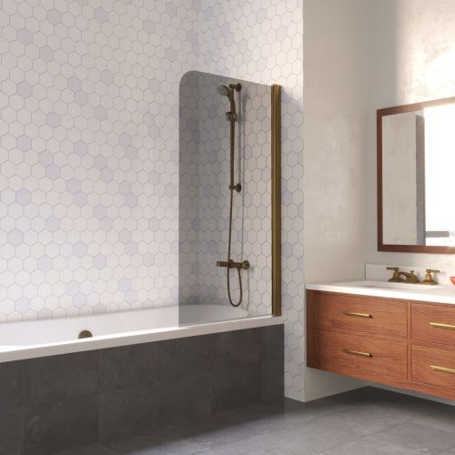 Душевая шторка на ванну Vegas-Glass EV LUX EV LUX 60 05 07 R 60х150 стекло тонированное профиль бронза ориентация правая