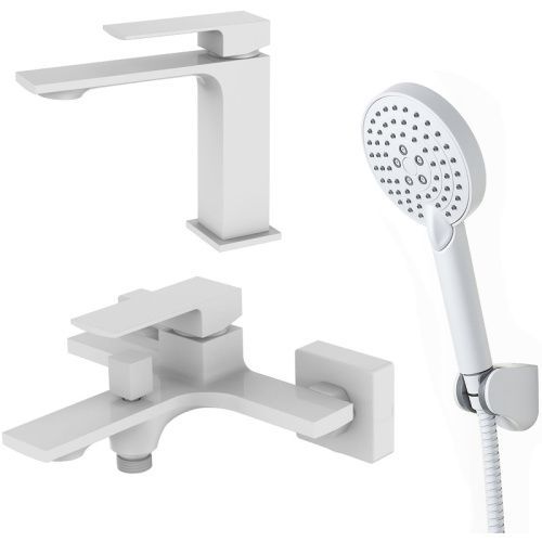 Душевой гарнитур Orange Lutz M04-311w настенный белый