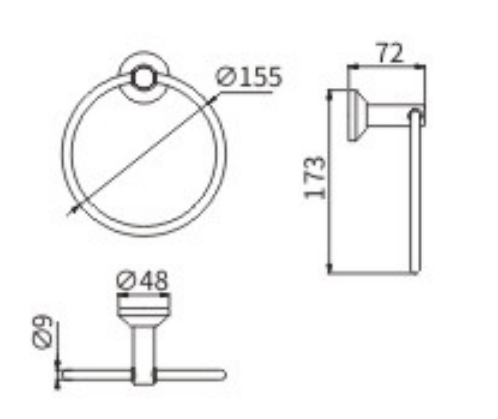 Полотенцедержатель CeramaLux Fleur 78306 - фото 2