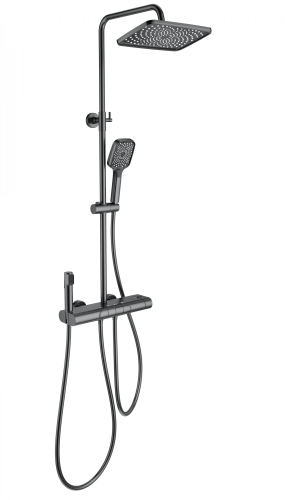 Душевая стойка Wonzon & Woghand Muse WW-B4129-BGG настенная цвет серый с термостатом