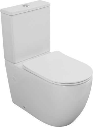 Чаша унитаза напольная Logan Tornado 00331872 цвет белый с сиденьем микролифт без бачка смыв торнадо