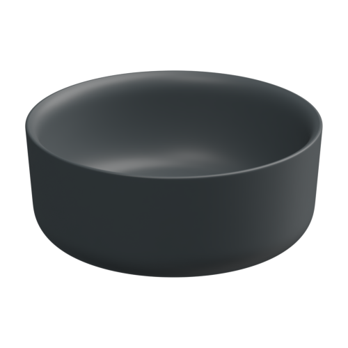 Раковина керамическая GSG Ceramic Design Hit! HILAVRO42028 40х40 накладная цвет черный без отверстий под смеситель